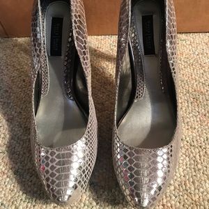 WHBM Silver High Heel shoes